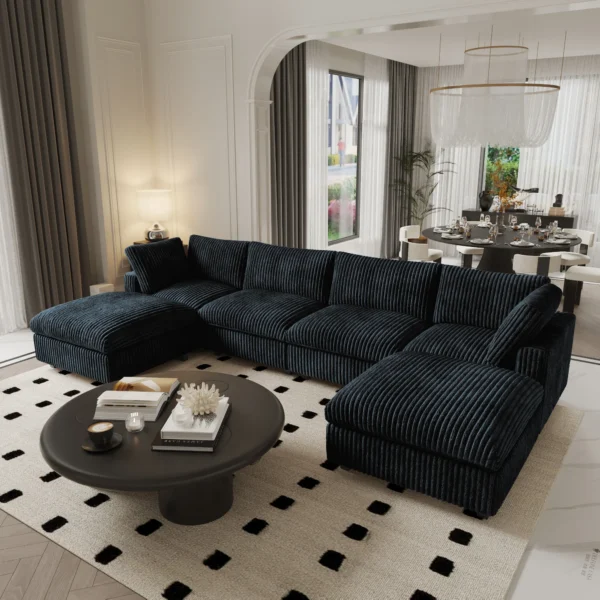 Home atunus usa in stock drop shipping modern sofa living room furniture nordic black white grey modular sectional couch sofa sets