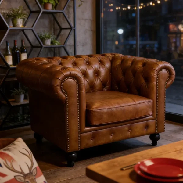 Home antique high quality vintage genuine leather sofa set 100% top grain leather chesterfield sofa luxury living room sofa furniture