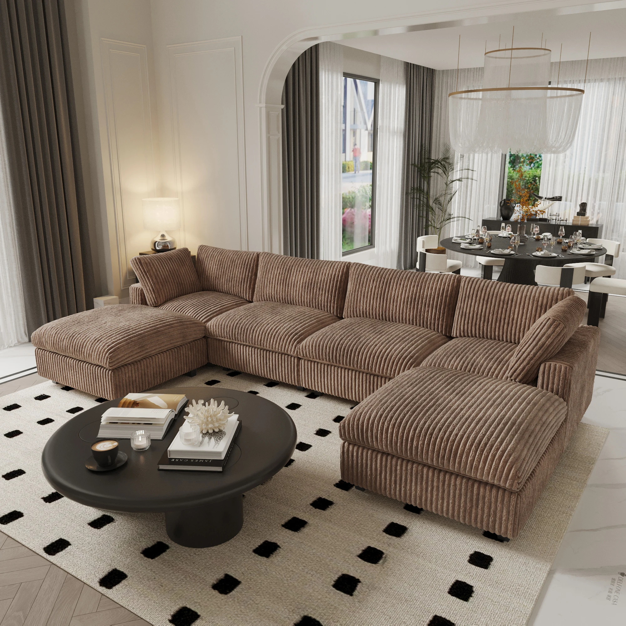 atunus usa in stock drop shipping modern sofa living room furniture nordic black white grey modular sectional couch sofa sets
