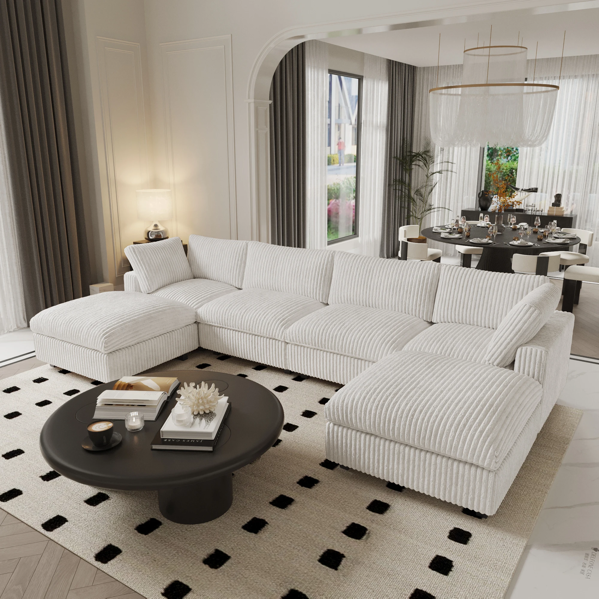 atunus usa in stock drop shipping modern sofa living room furniture nordic black white grey modular sectional couch sofa sets